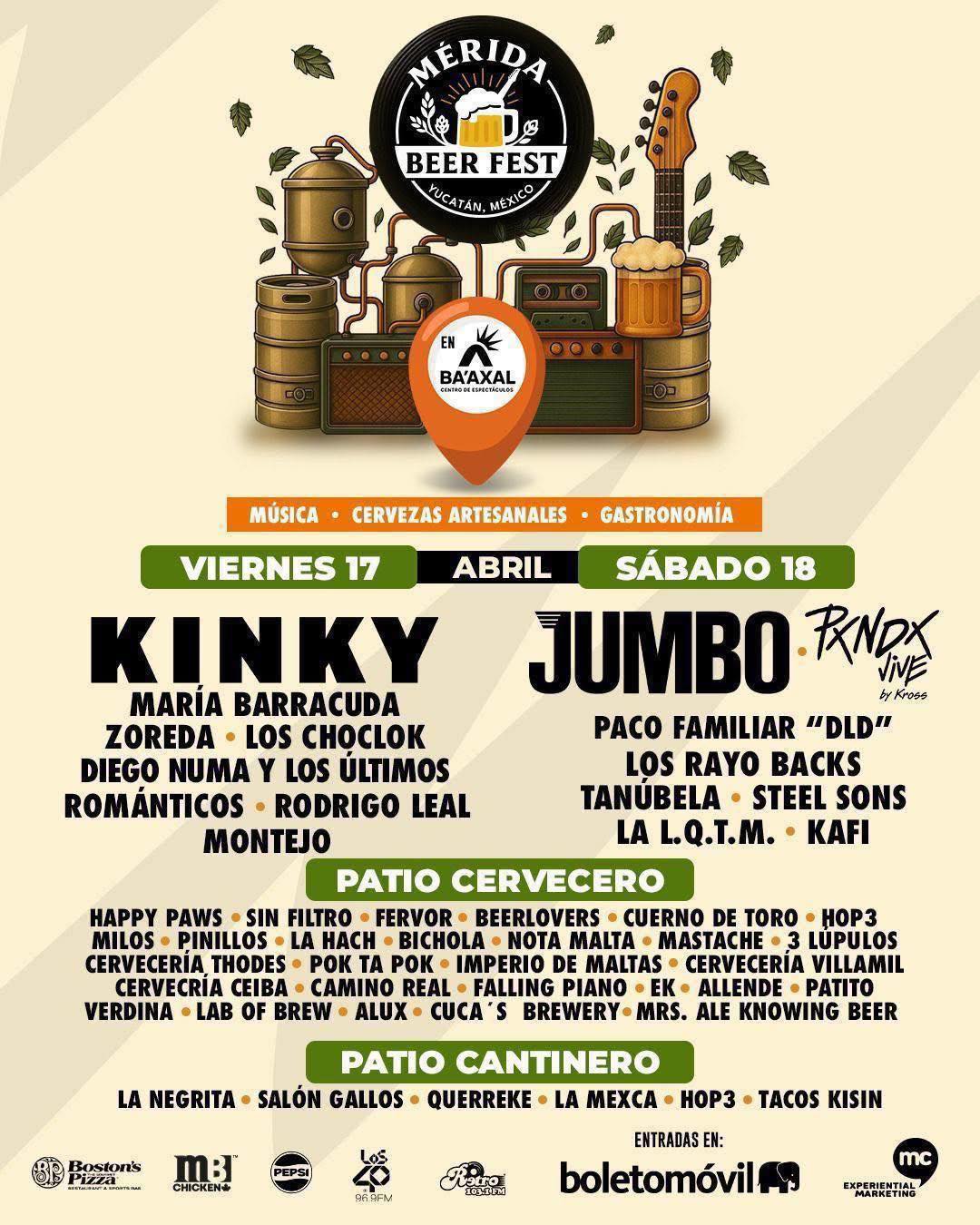Mérida Beer Fest 2026: Kinky, Jumbo, boletos y todo sobre el festival de cerveza en Mérida